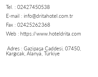 Drita Hotel Resort & Spa iletiim bilgileri
